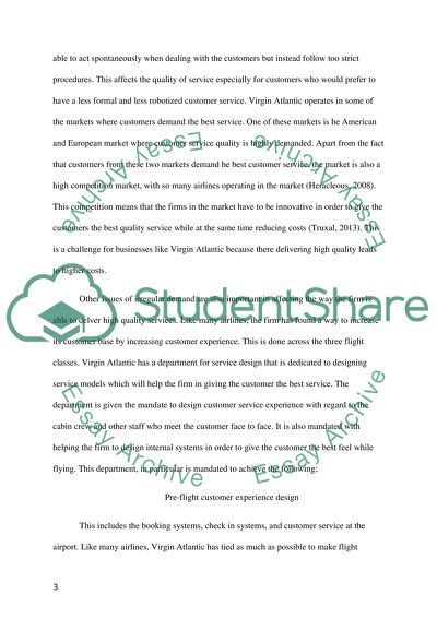 Virgin Atlantic Services Design