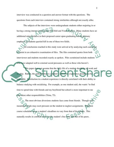 Interpersonal Relationships that Detract from a University Students Achievement