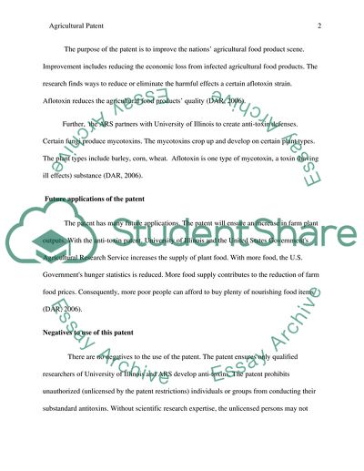 The Benefits of the Universitys Agricultural Patents