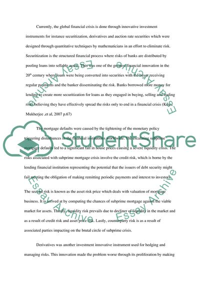 How Can Financial Innovations Lead To Financial Crisis