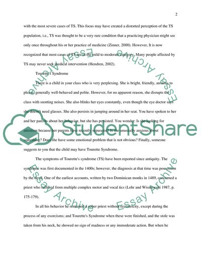 Needs of a Child With Tourettes Syndrome