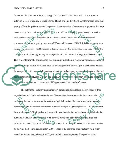 Industry Forecasting