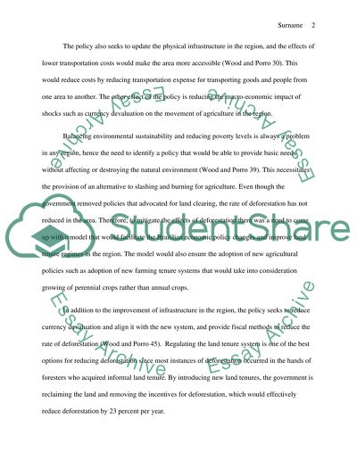 Environmental Policy Analysis Paper - Deforestation