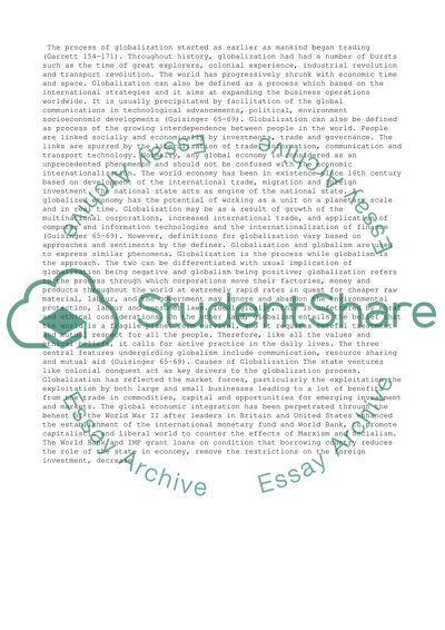 What factors have shaped the processes of globalization