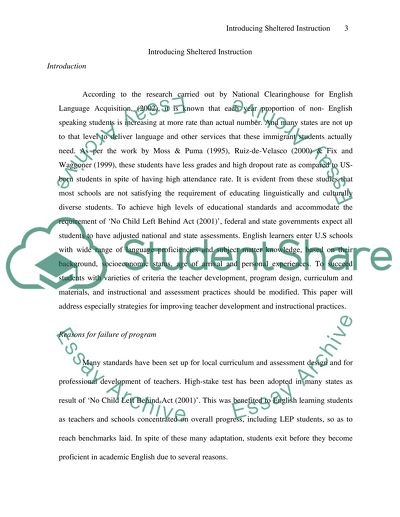 Introducing Sheltered Instruction