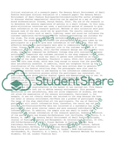 The Sensory Retail Environment of Small Fashion