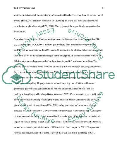 The Potential of Recycling in Mitigating Global Climate Change