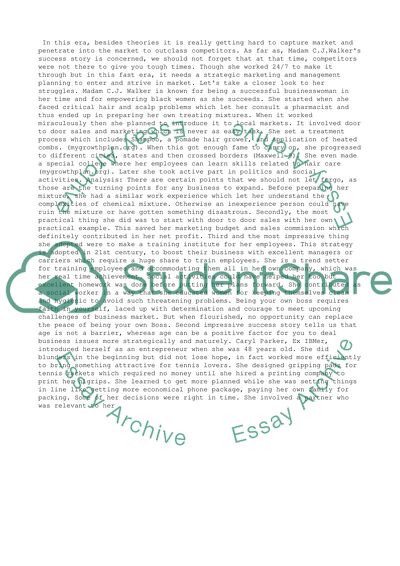 Enterpreneurship: Learning from Inspiring Stories