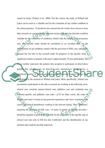 The Research Made by Willard and Luker