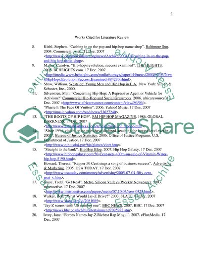 I just need the bibliography to be done