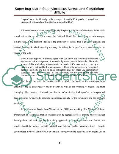 Superbug Scare: Staphylococcus Aureus and Clostridium Difficile