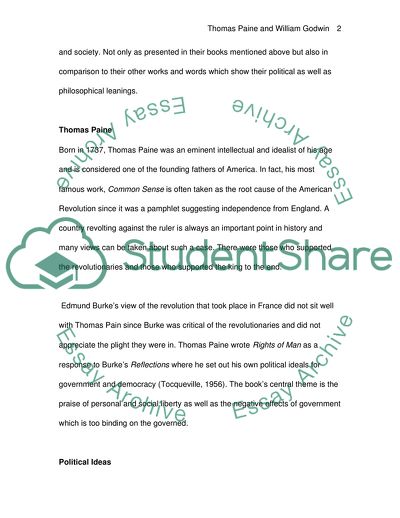 Thomas Paine and William Godwin