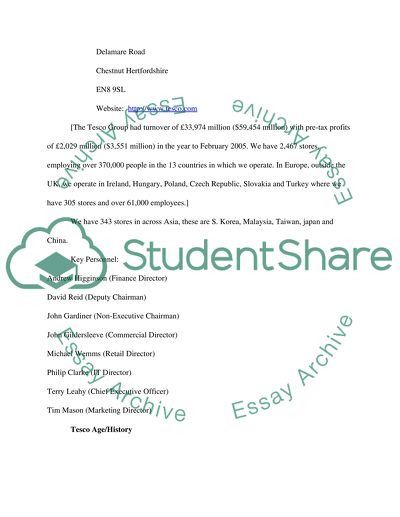 Strategic Direction of Tesco