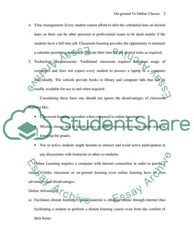 Onground vs Online Classes