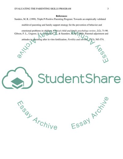 Evaluating a Parenting Skills Program