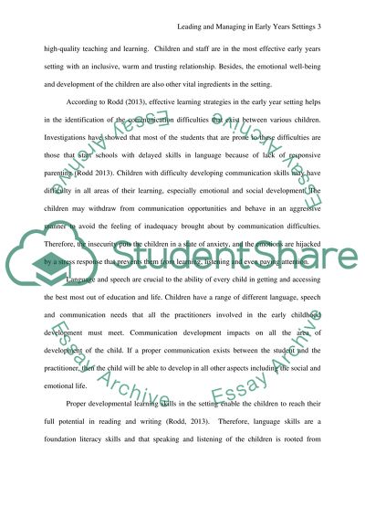 Leading and Managing in Early Years Settings