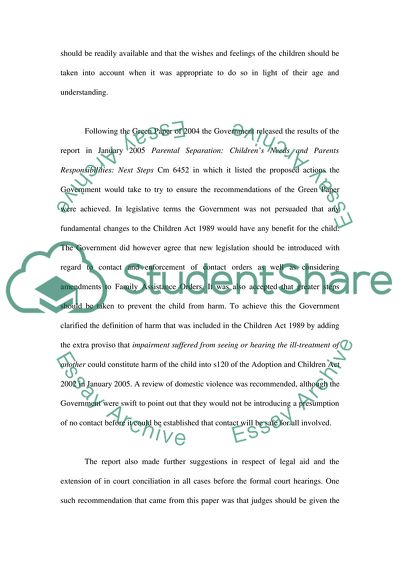 Childrens Needs and Parents Responsibilities