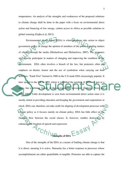 Possible Solutions to Global Warming