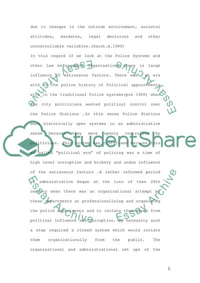 Systems of administration in criminal justice organizations