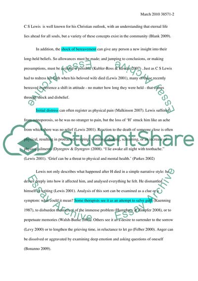 The Only Way Out is Through C S Lewis on Grief