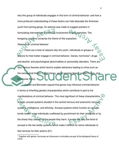 Gang Violence and Links to Drugs