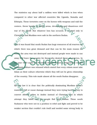 Effect of war on the African