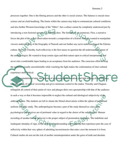 Reflexivity in relation to anthropologicalethnographic filmmaking