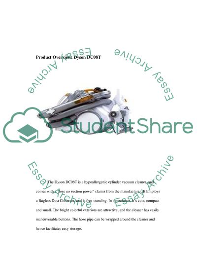 Needs for a Domestic Vacuum Cleaner