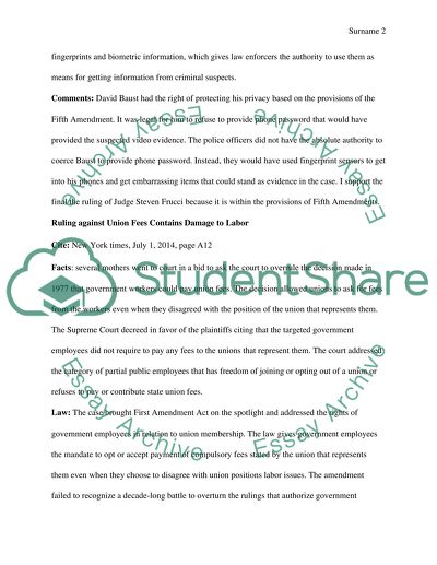 Judge Rules that Suspect can be Required to Unlock Thephone with Fingerprint by the Wall Street Journal