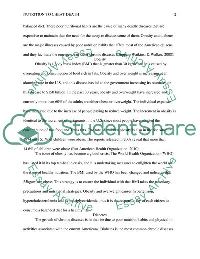 Major Nutrition Problems Facing America