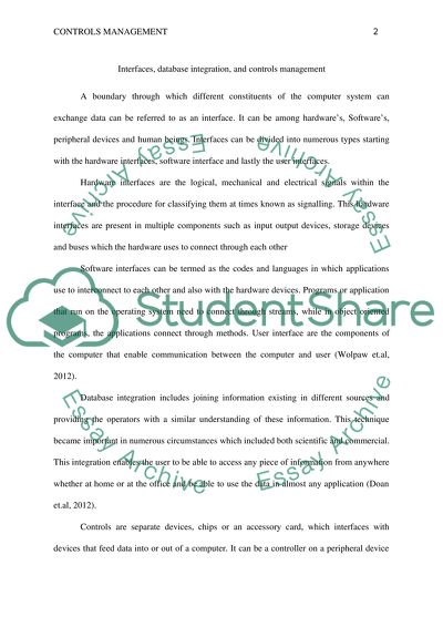 Interfaces, Database Integration, and Controls