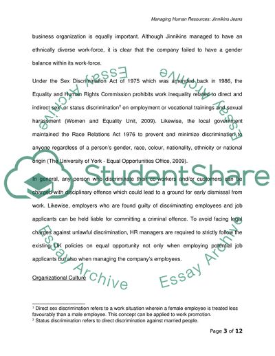 Jinnikins Jeans Approach to Managing Human Resources