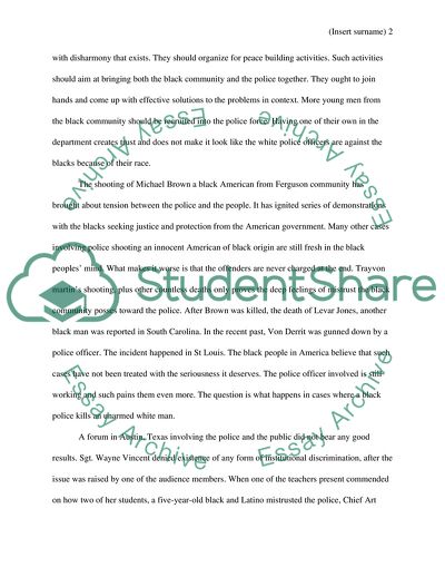 Policing and the Black Community