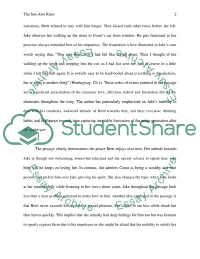 Ernest Hemingways The Sun Also Rises