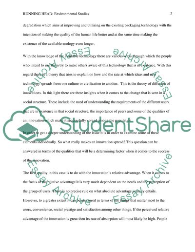 Environmental Studies: Sustainable Packaging