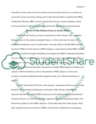 Public Relations Society of Americas Ethical Standards