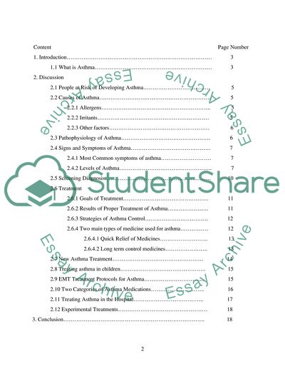 Recent developments in the treatment of asthma