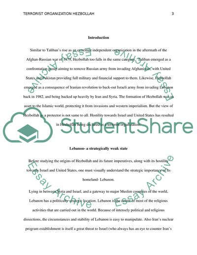 Terrorist Organization Hezbollah