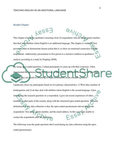 English as an Additional Language