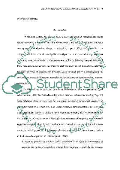 The Myth of the Lazy Native