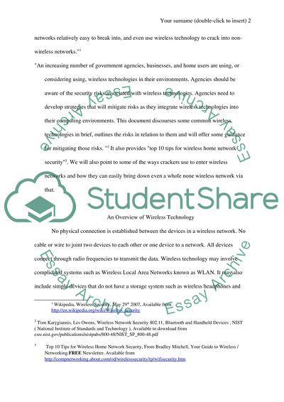 A Wireless Network Structure Considering Security