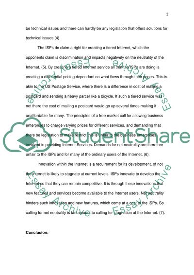 The Credibility of Net Neutrality