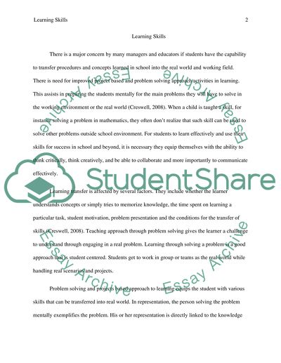 Outline of the application of the learning concept to real-world problem due