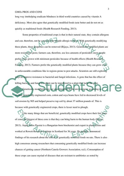Advantages and disadvantges of the genetically modified crops
