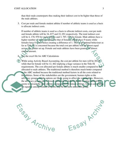 Cost Allocation in Kingston State University