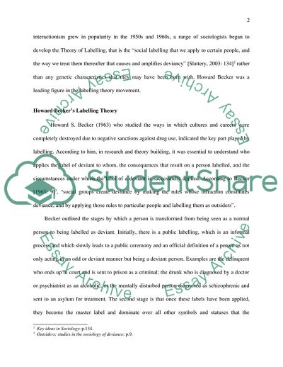 Introduction to Criminological Theory: Labelling Theory