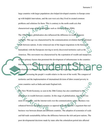 Relation of the West to the Third World