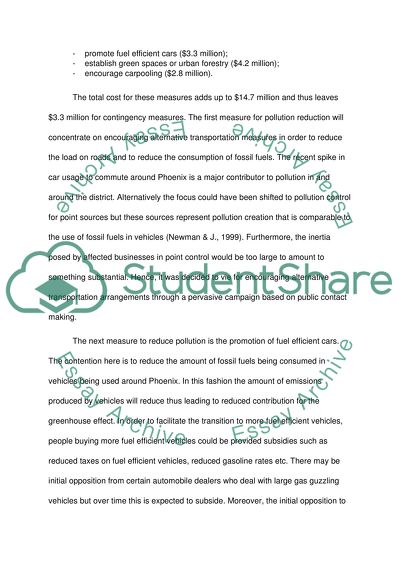 Environmental Pollution Scenario - Phoenix Area