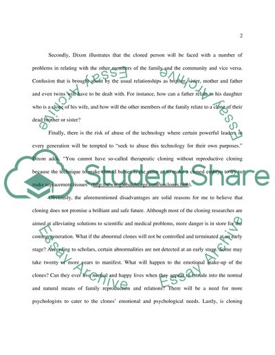 Cloning and the Future Doom