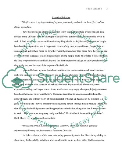 Aspects of Assertive Behavior